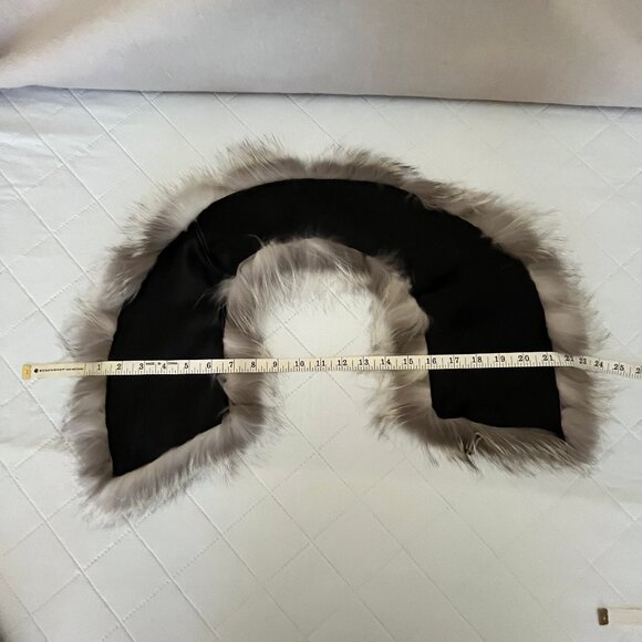 Fox Fur Collar - Silver Grey and Cream Colour - Vintage - Authentic - Picture 10 of 14
